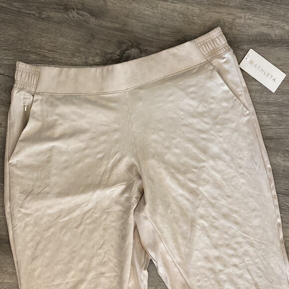 NWT Athleta Brooklyn Textured Jogger "Leopard Abalone Grey" Plus Size 20 - Picture 3 of 15